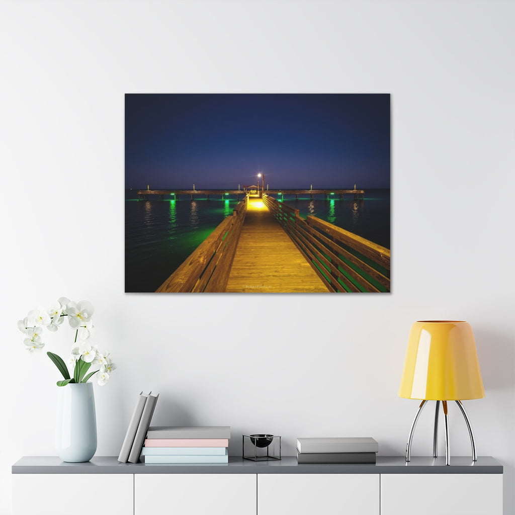 Perfect Conditions Fulton Fishing Pier Canvas Gallery Wrap