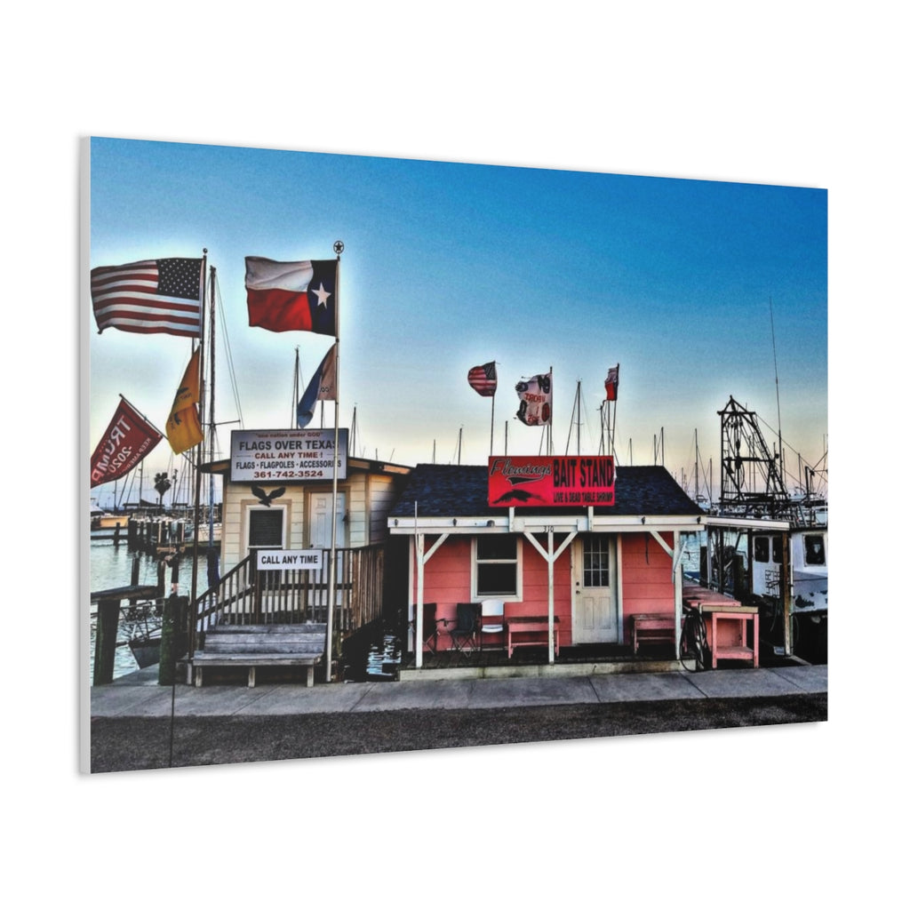 Fleming's Bait Stand Rockport Texas Large Canvas Gallery Wrap