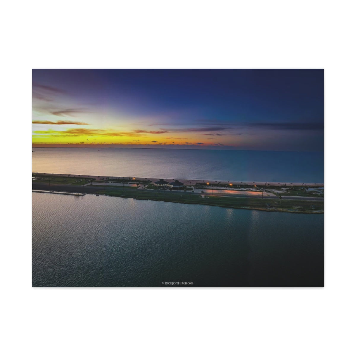 Sunrise on Aransas Bay large format High Resolution Canvas Gallery Wrap