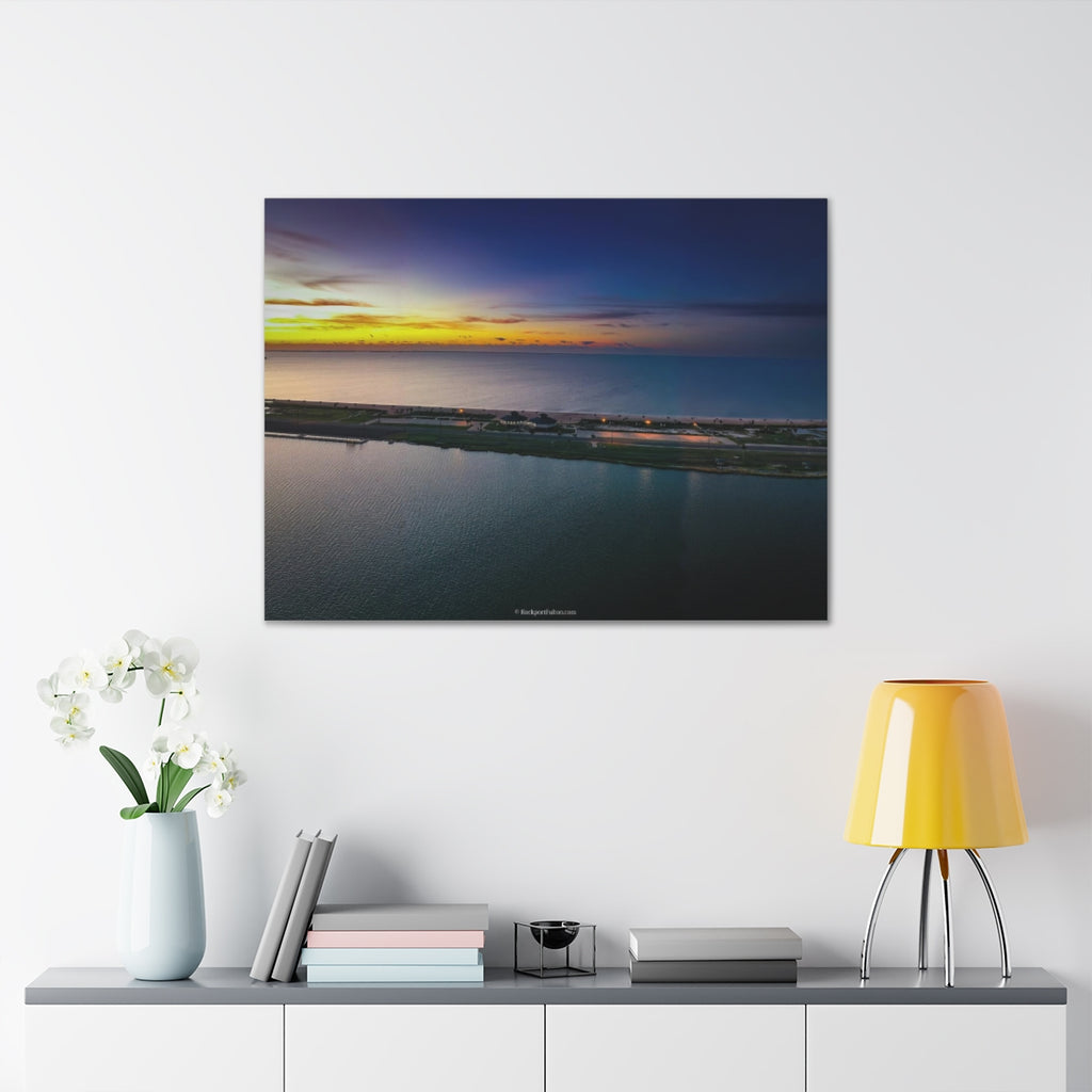 Sunrise on Aransas Bay large format High Resolution Canvas Gallery Wrap